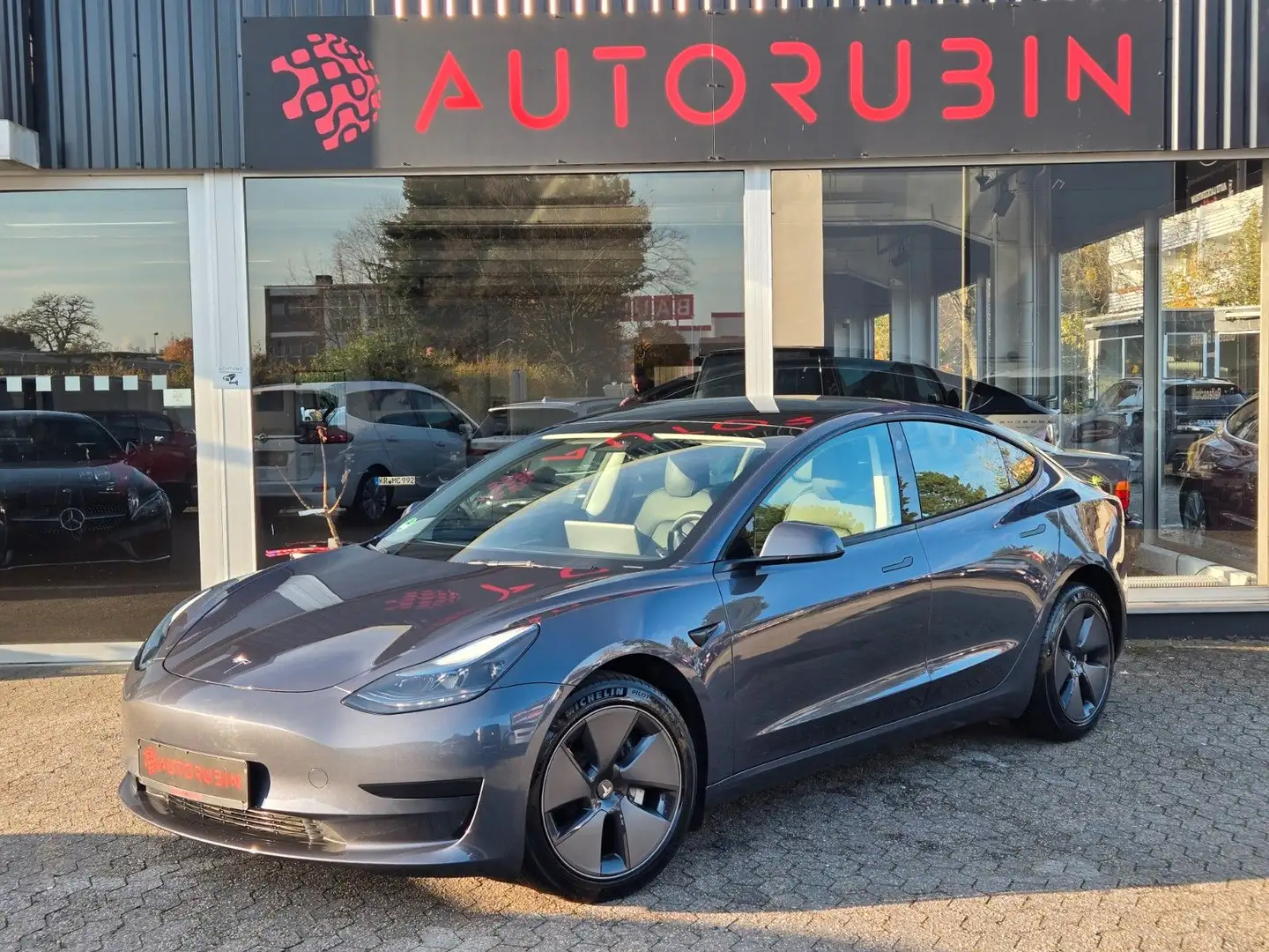 Tesla Model 3 RWD LEDER/PANORAMA/1.HAND Gris - 1