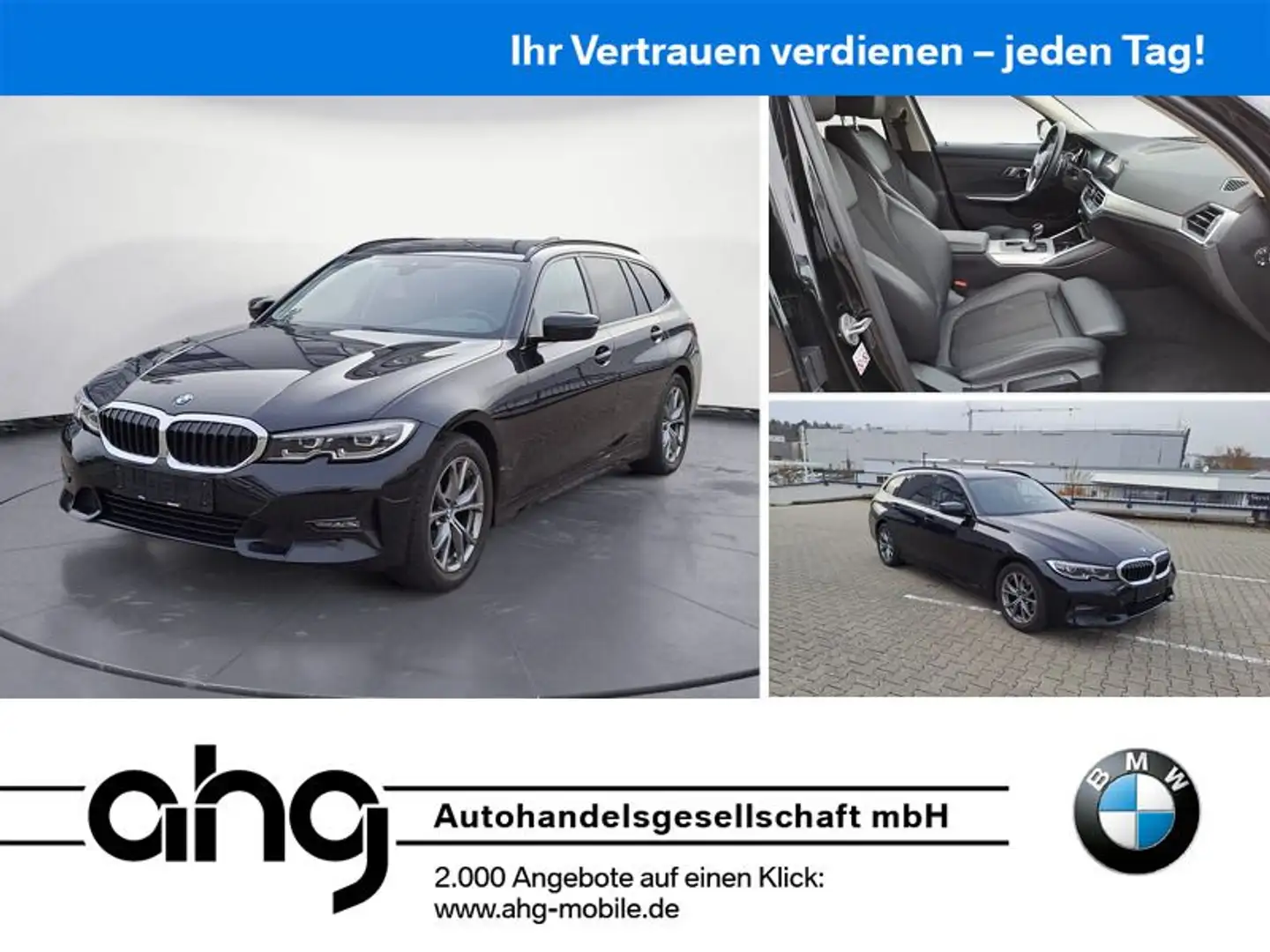 BMW 320 i Touring Sport Line Auto Sport Aut. PDC HIFI Schwarz - 1