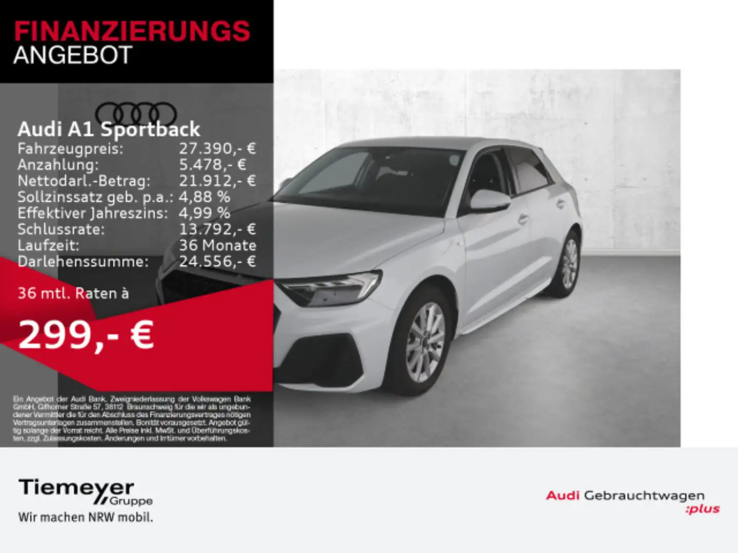 Audi A1 25 TFSI S LINE LM18 NAVI+ LED SPORT Weiß - 1