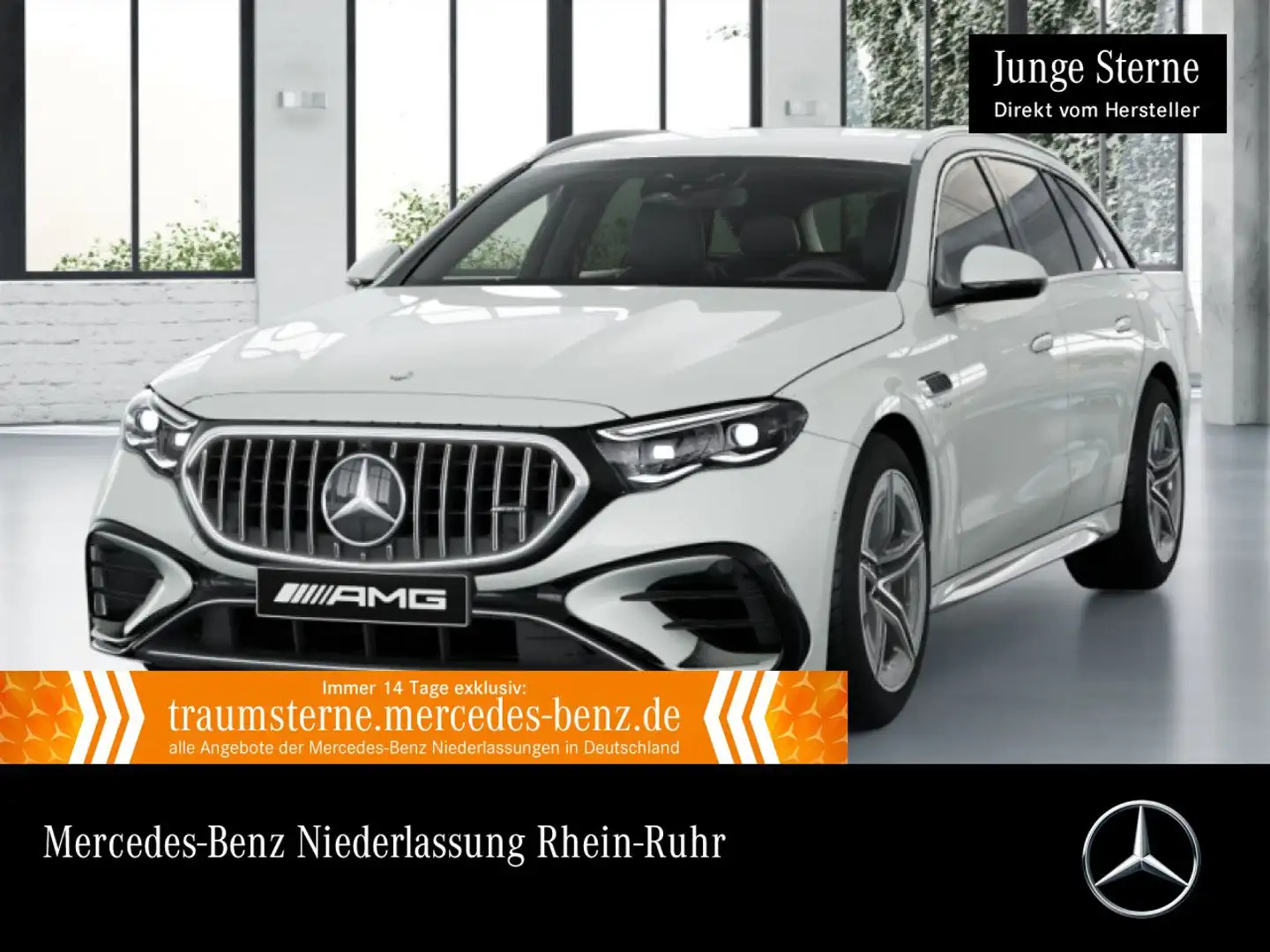 Mercedes-Benz E 53 AMG T 4M Hybrid Fahrass 360° Burmester Distr. Weiß - 1
