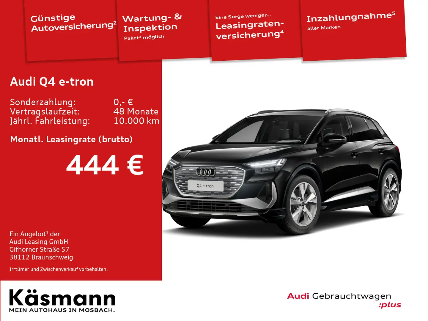 Audi Q4 e-tron 45 S line MATRIX AHK HUD 360° ACC SONO Schwarz - 2