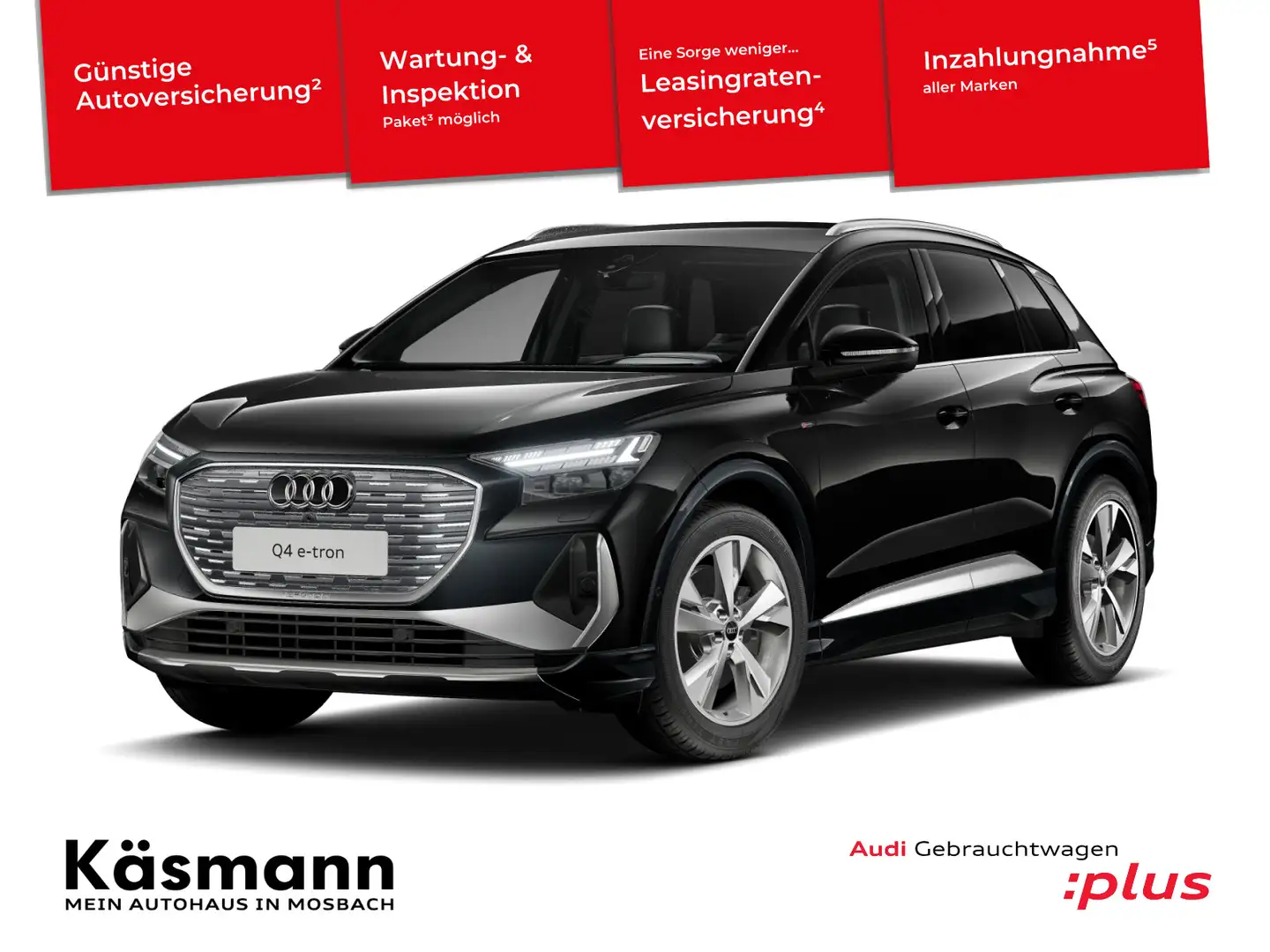 Audi Q4 e-tron 45 S line MATRIX AHK HUD 360° ACC SONO Schwarz - 1