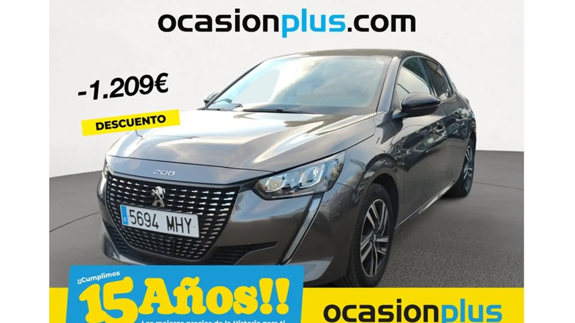 Peugeot 208 1.2 Puretech S&S Allure 100 Grijs - 1