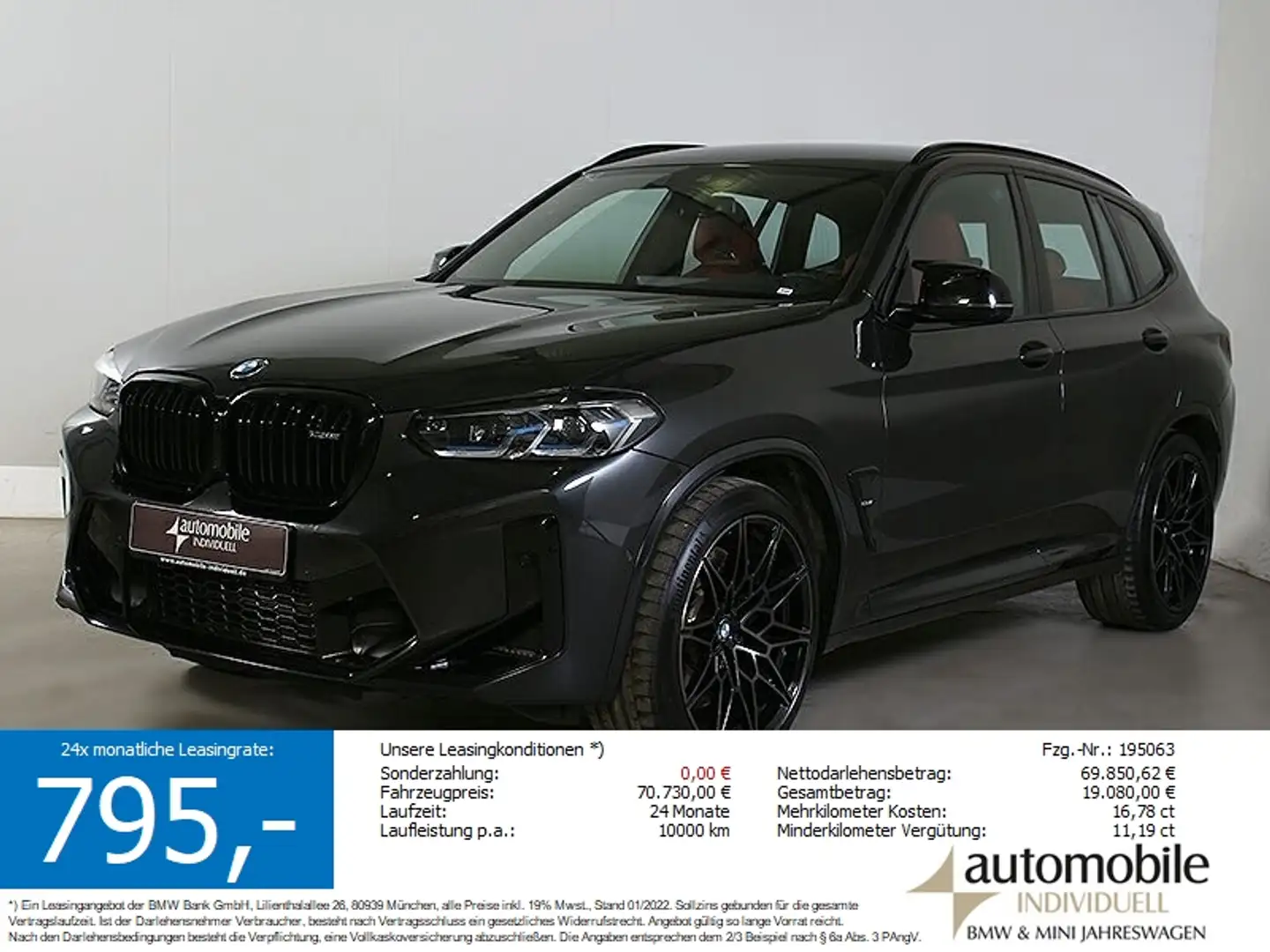 BMW X3 M Competition Paket Laser H&K HuD LiveCockpit Gris - 1