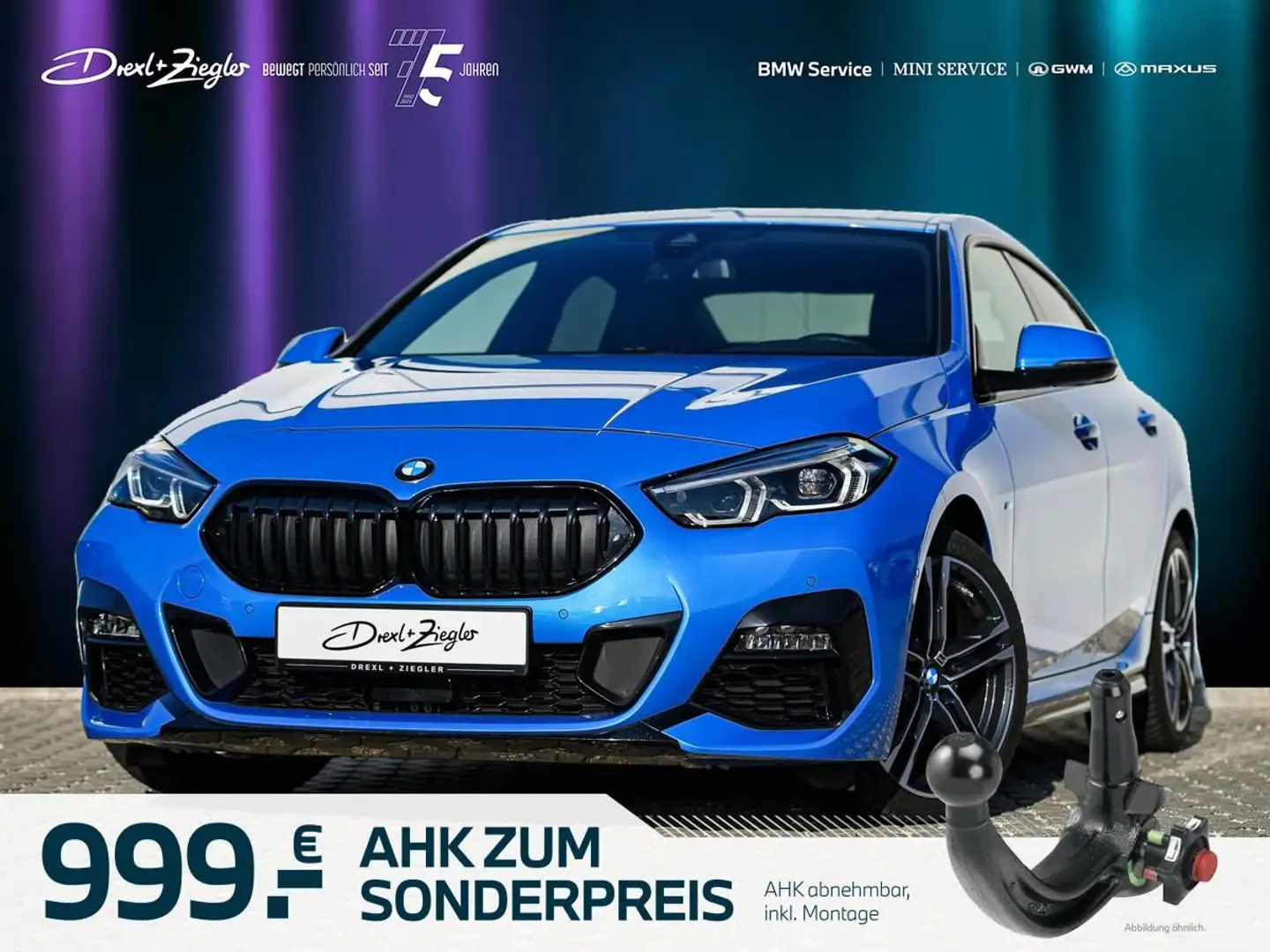BMW 218 218i Gran Coupe M-Sport 18" PANO KoZg AdLED RFK Bleu - 1