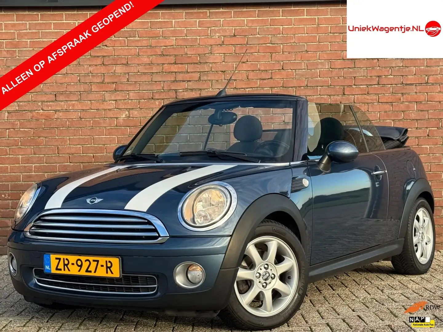 MINI Cooper Cabrio Mini 1.6 | AIRCO! | PARK. SENS! Blauw - 1