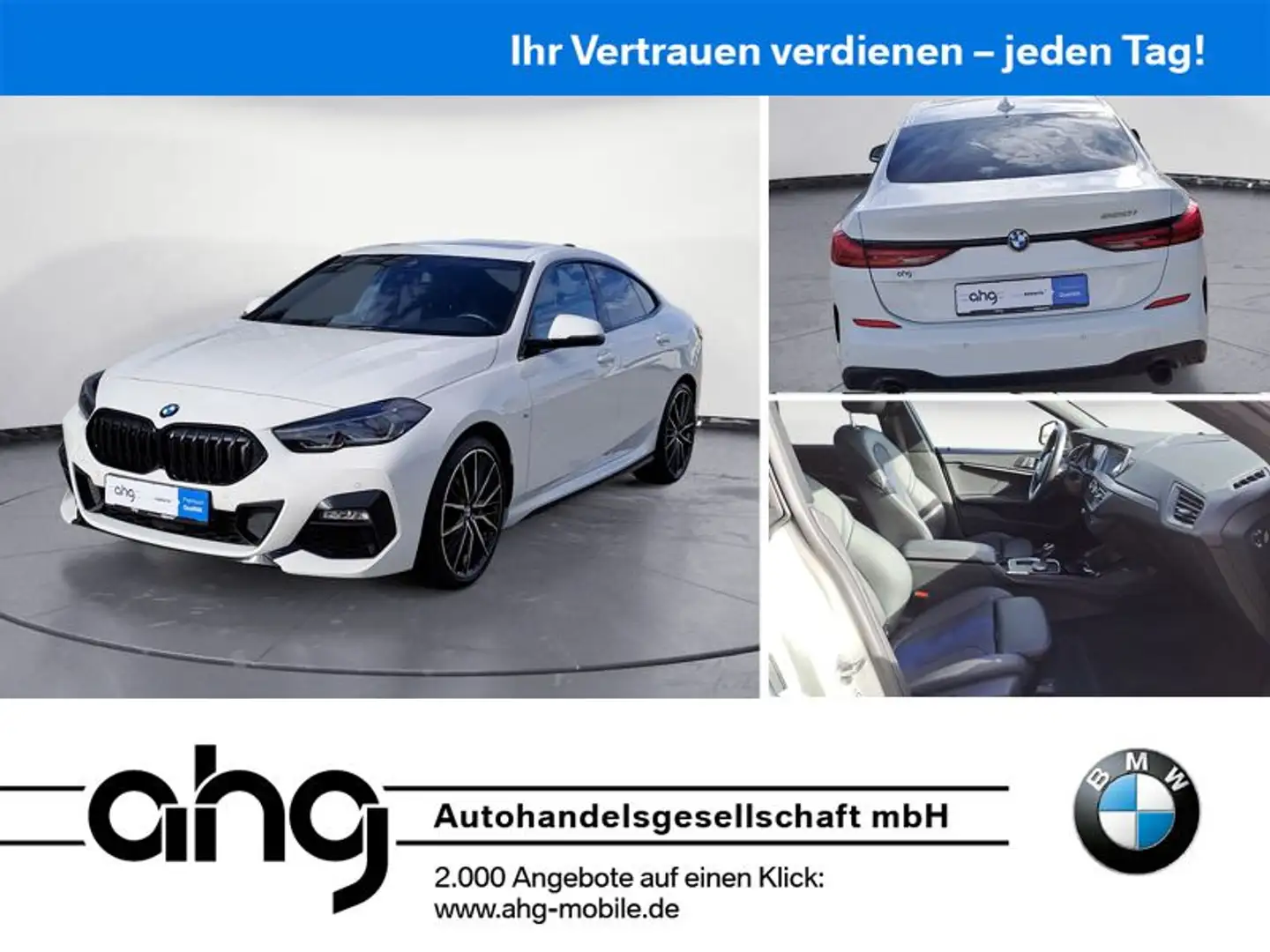 BMW 220i Gran Coupe M Sport Panorama Sportsitze PDC Weiß - 1