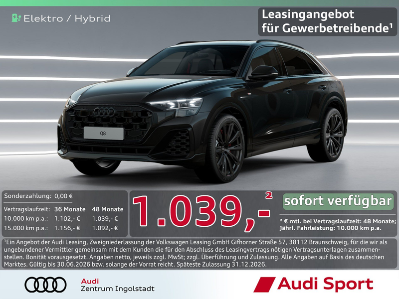 Audi Q8 TFSI e qu S line Laser Luft AHK UPE 135.620,-