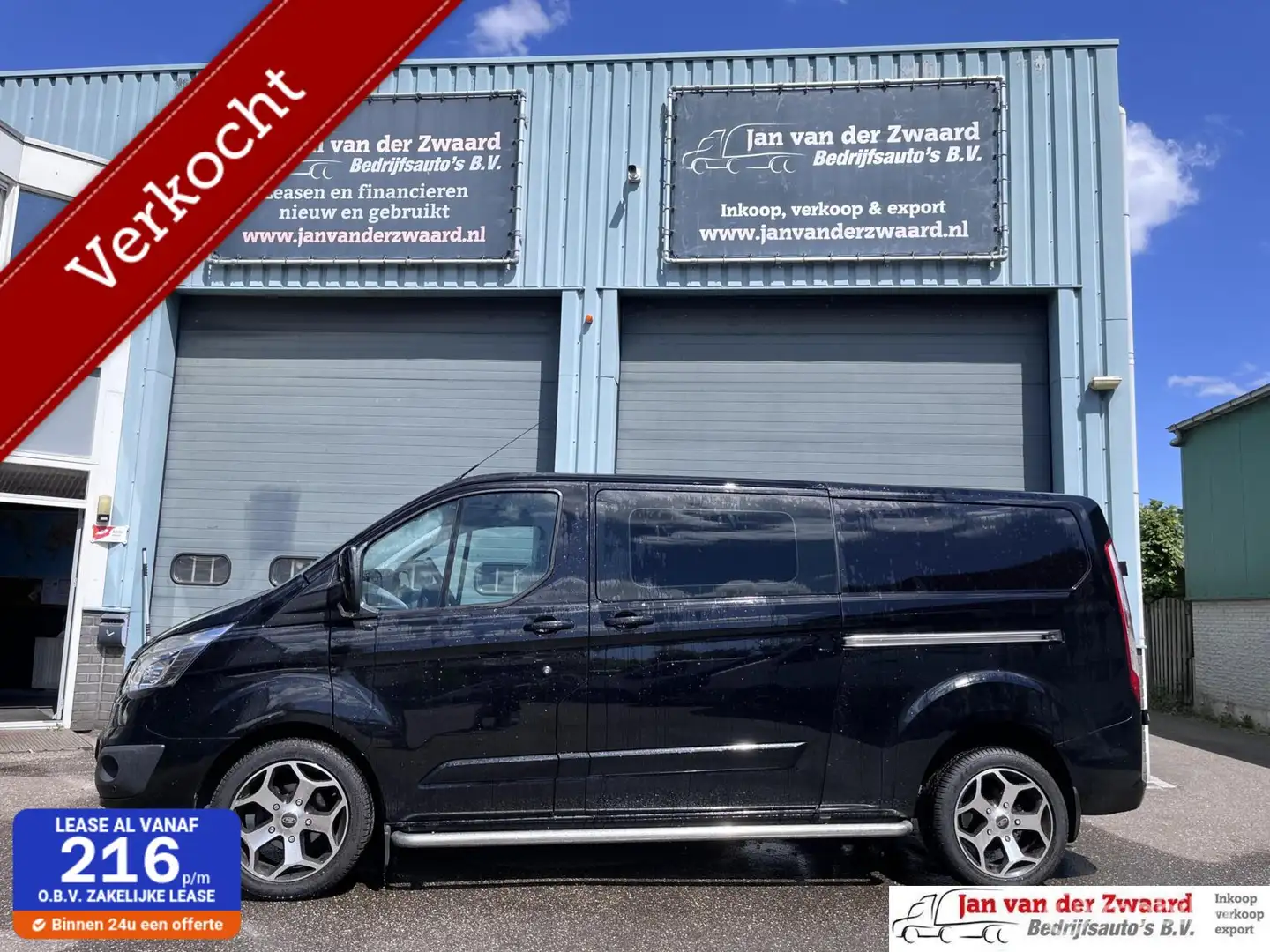 Ford Transit Custom automaat EURO 6 340 2.0 TDCI Limited DC Noir - 1