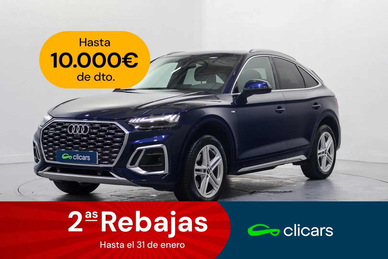 Audi Q5 Sportback 40 TDI quattro-ultra S line S tronic 150 Bleu - 1