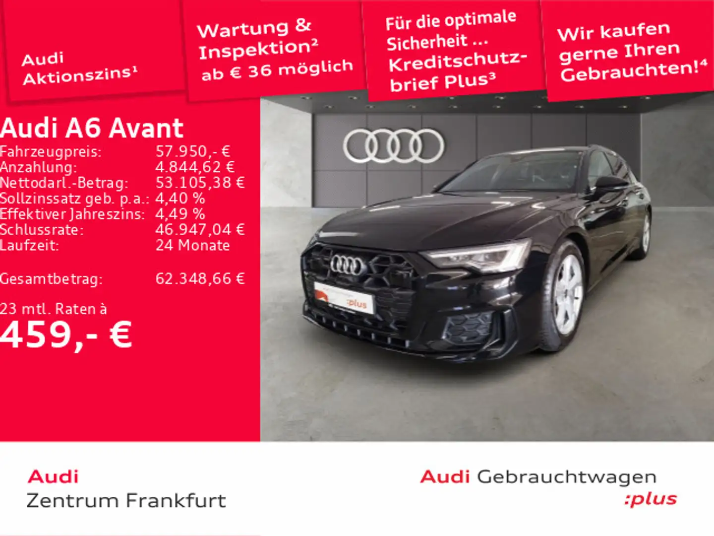 Audi A6 50 TDI quattro tiptronic design S line Schwarz - 1
