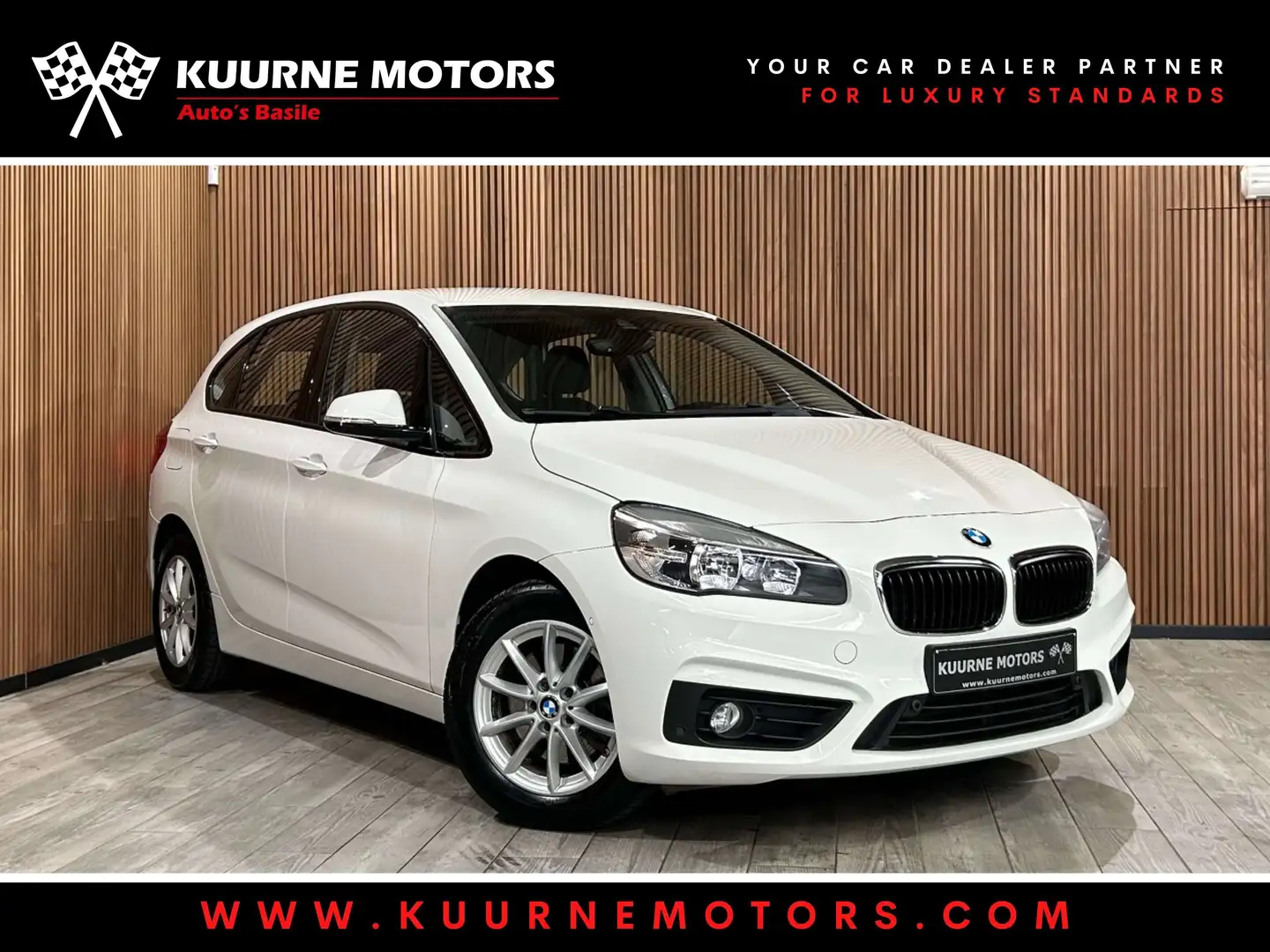 BMW 218 i Active Tourer Cam/Cruise/Bt/Airco *1j garantie* Blanc - 1