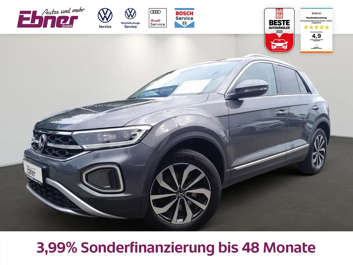 Volkswagen T-Roc STYLE TDI 4MOTION DSG PANO+STANDHZG+AHK+KAMERA+ Grau - 1