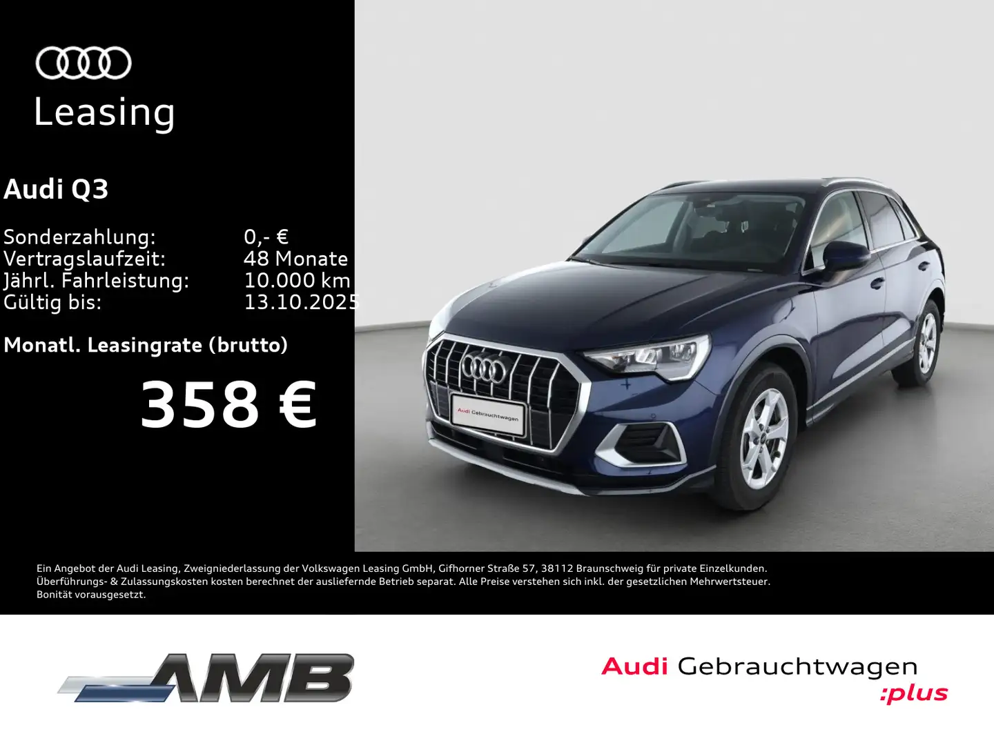 Audi Q3 Advanced 35 TFSI S-tr/AHK/Nav+/Standhz/01.30G Blau - 1