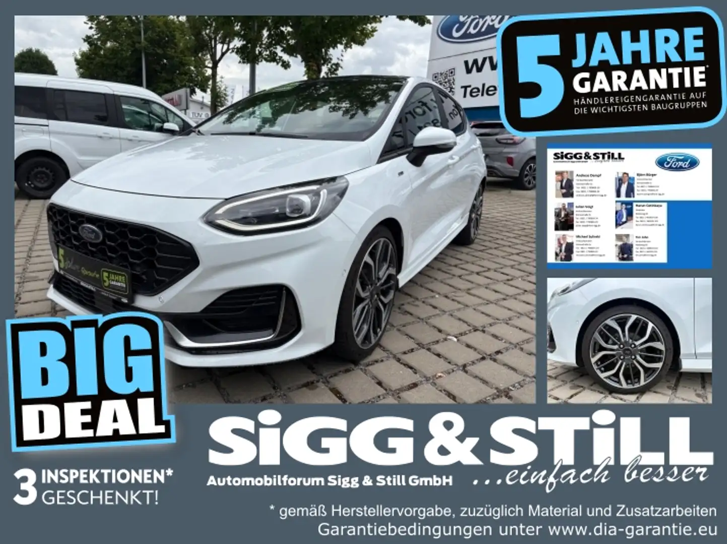 Ford Fiesta ST-Line Vignale LED*ACC*PANO*NAVI*SHZ*CAM Biały - 1