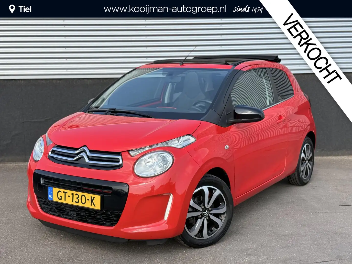 Citroen C1 1.0 VTi Airscape Shine Cabrio, Airco, Navigatie, P Rouge - 1