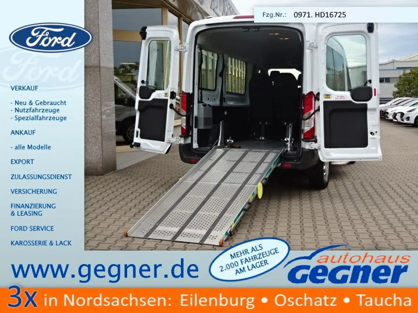 Ford Transit Kombi 330 L2 Trend KMP Rampe Standheizg Weiß - 1