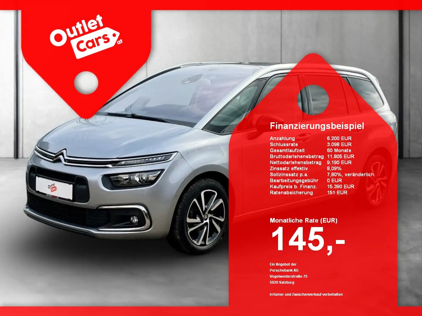Citroen Grand C4 SpaceTourer 1.5 BlueHDi Shine 7-SITZER Grau - 1
