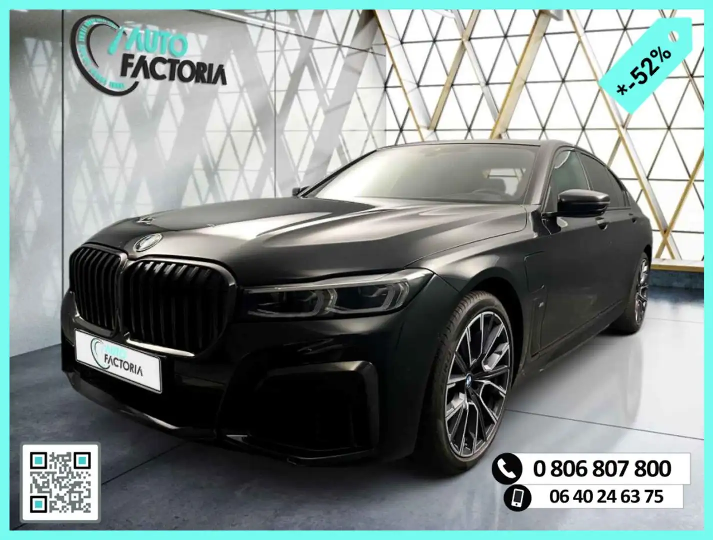 BMW 745 E -52% 3.0 HYB 394 BVA8 M SPORT +T.PANO+GPS+Opts crna - 1