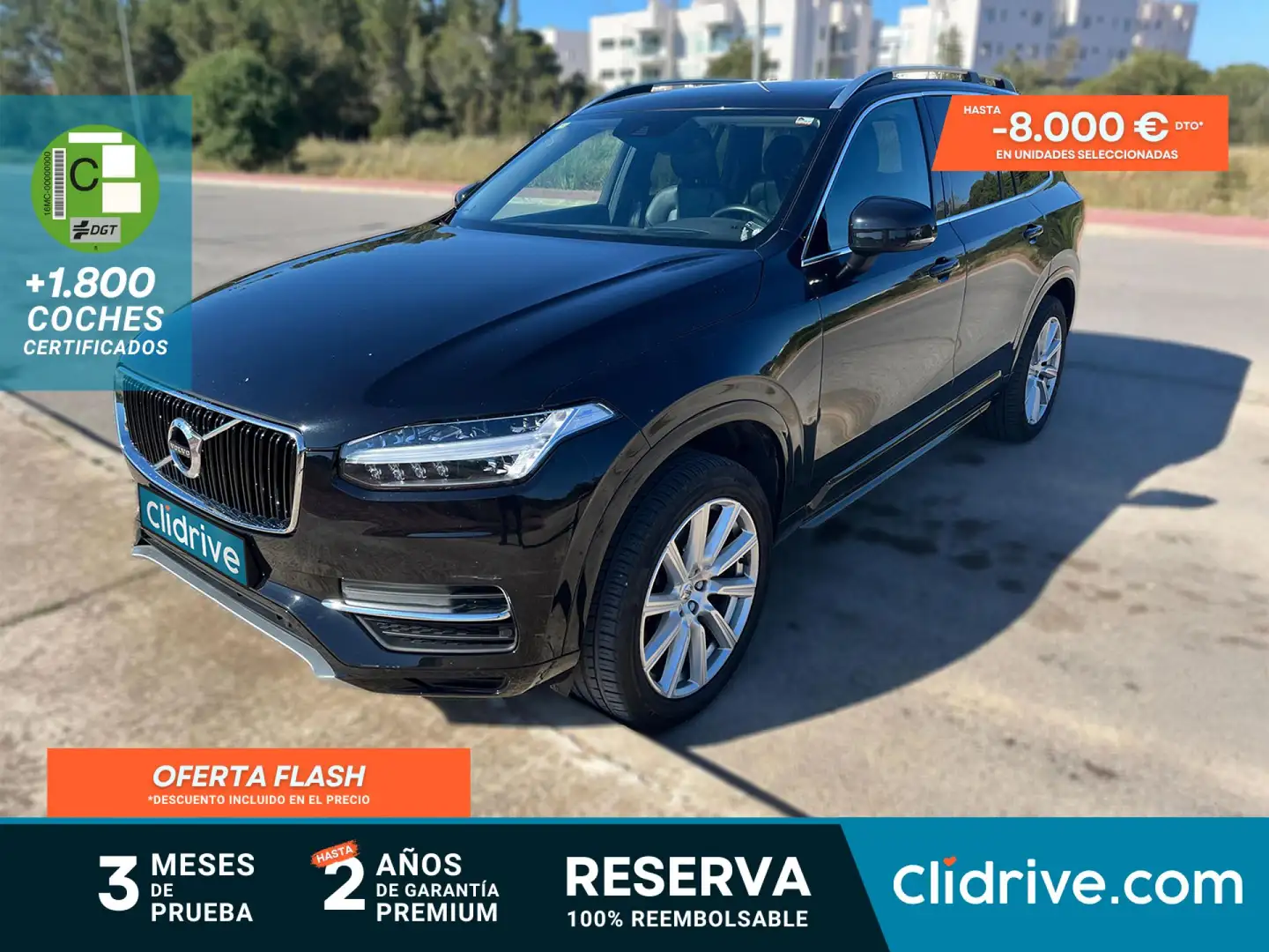 Volvo XC90 D5 Momentum 7pl. AWD 235 Aut. Negro - 1