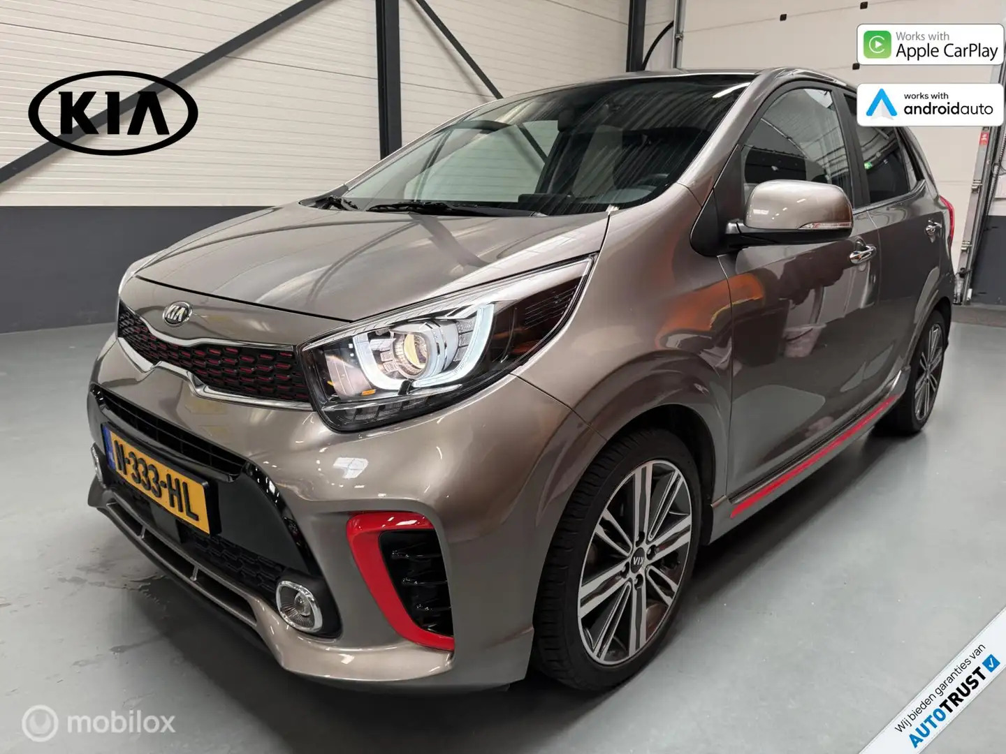 Kia Picanto 1.2 GT-Line Carplay|Leer|Cruise|Clima|Trekh Grijs - 1