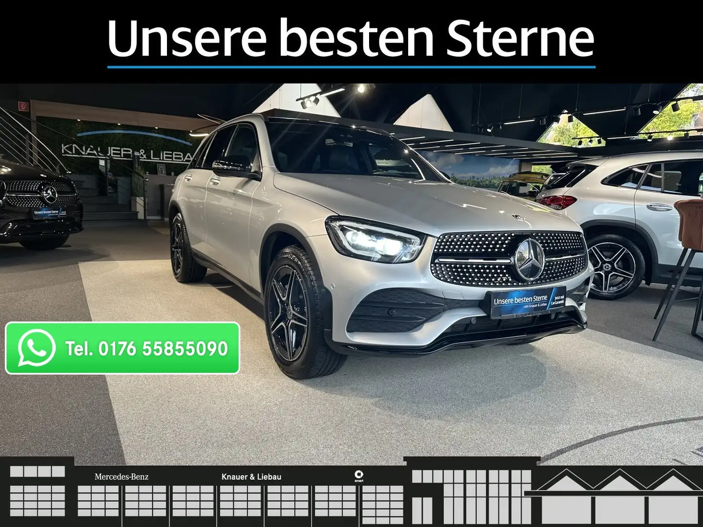 Mercedes-Benz GLC 300 GLC 300d 4M AMG-Line*Night*Pano*AHK*Cam*Burmest* Silber - 1