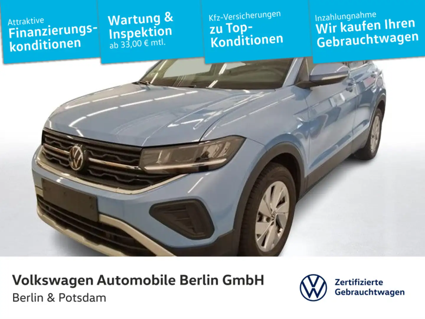 Volkswagen T-Cross 1.0 TSI Life DSG ACC LED Connect Blau - 1