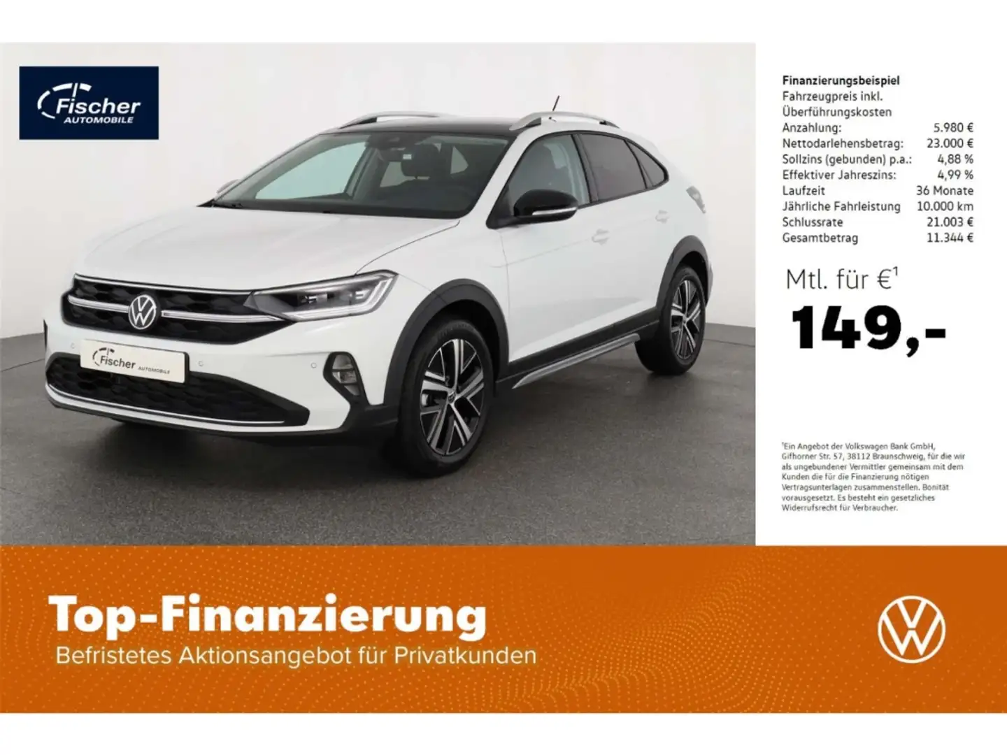 Volkswagen Taigo 1.0 TSI OPF Style Weiß - 1