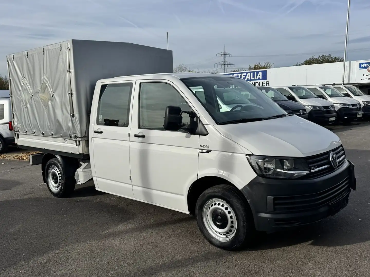 Volkswagen T6 Transporter Doka/Pritsche TDI 4Motion Standh Weiß - 2