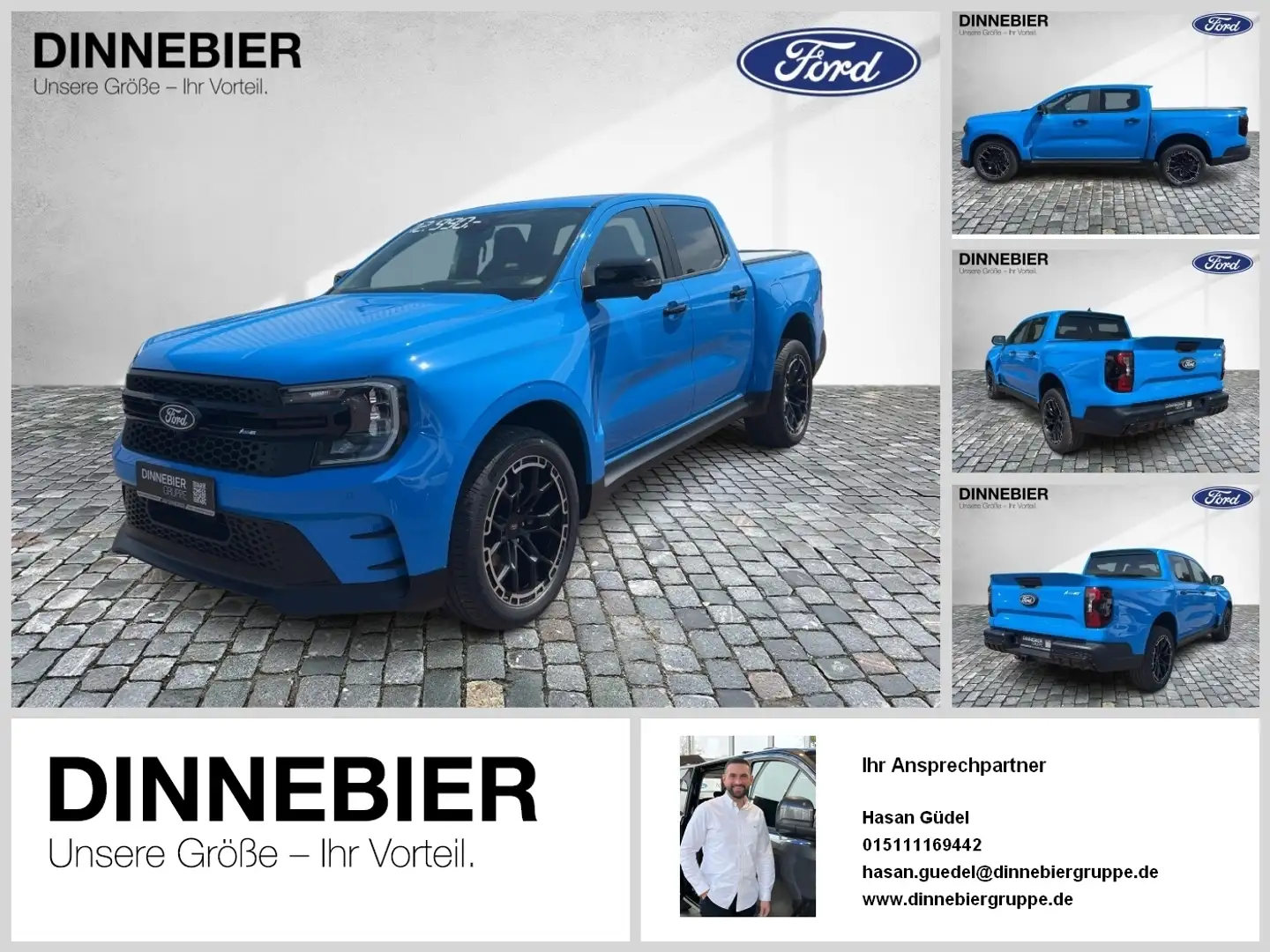 Ford Ranger DoKa 3.0 l EcoBlue MS-RT 177 kW 360 AHK Azul - 1