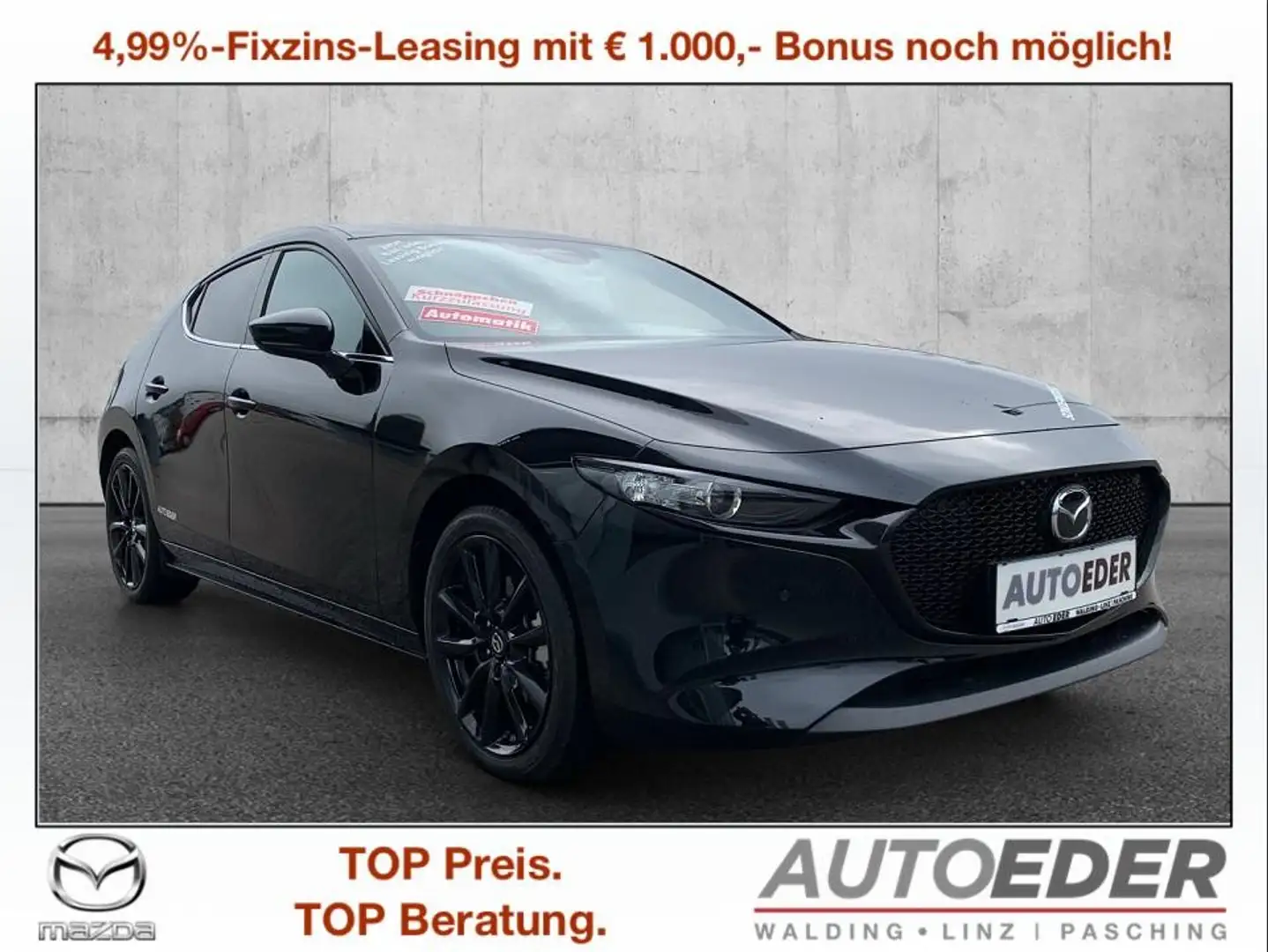 Mazda 3 Mazda3 e-Skyactiv-X186 Nagisa Aut. Schwarz - 1