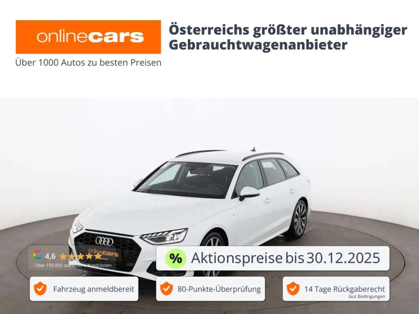 Audi A4 Avant 35 TDI S-Line Aut LED AHK NAVI SITZHZG Weiß - 1