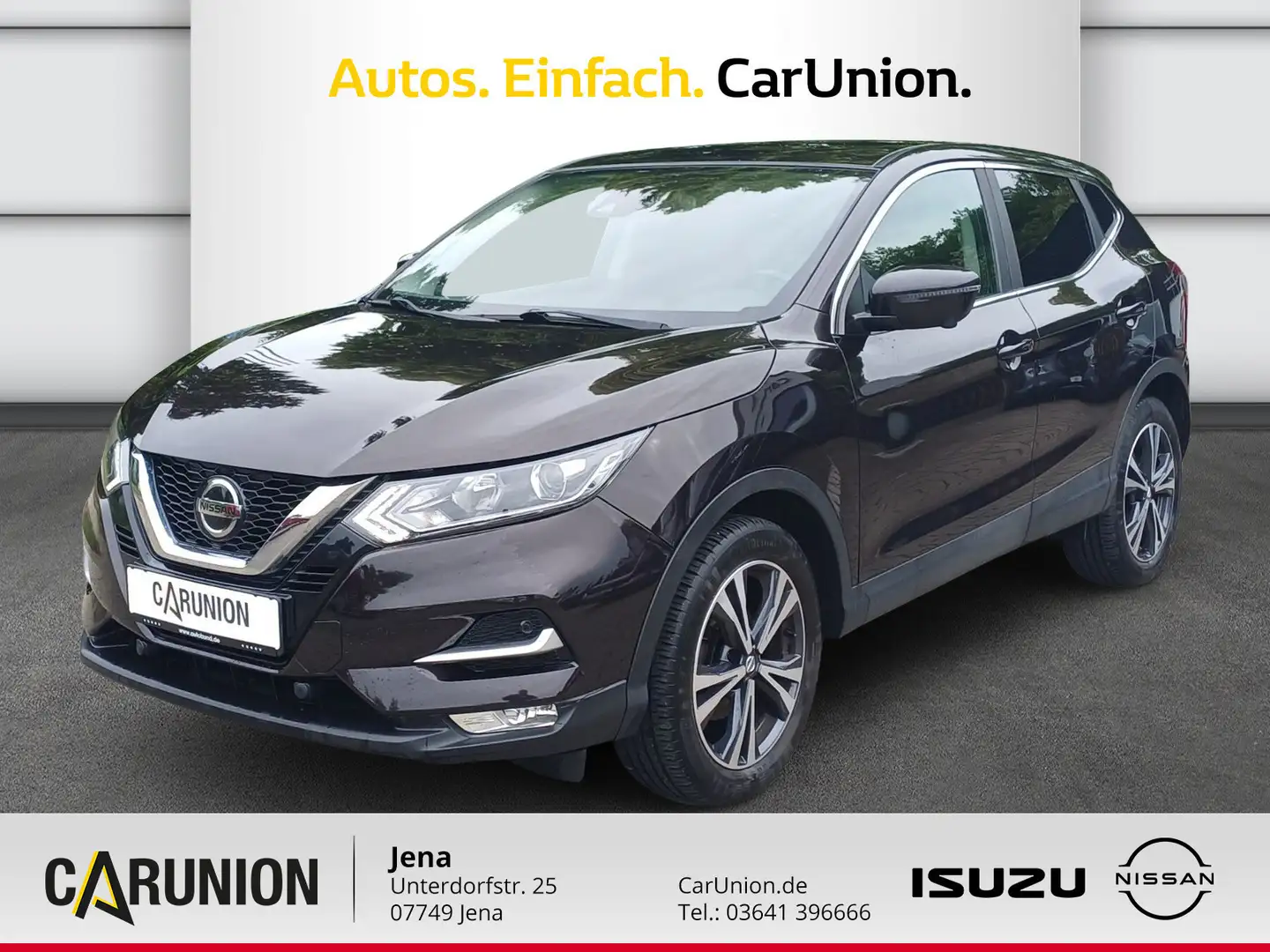 Nissan Qashqai 1,3 DIG-T N-Connecta  360°Kamera 160PS Burdeos - 1