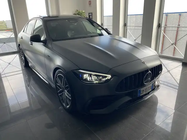 Mercedes-Benz C 43 AMG 4MATIC mhev Premium Pro auto Grigio Selenite MANUFAKTUR-NIGHT EDITION-HEAD UP-TETTO-UNICO PROPRIETARIO-TAGLIANDI MERCEDES