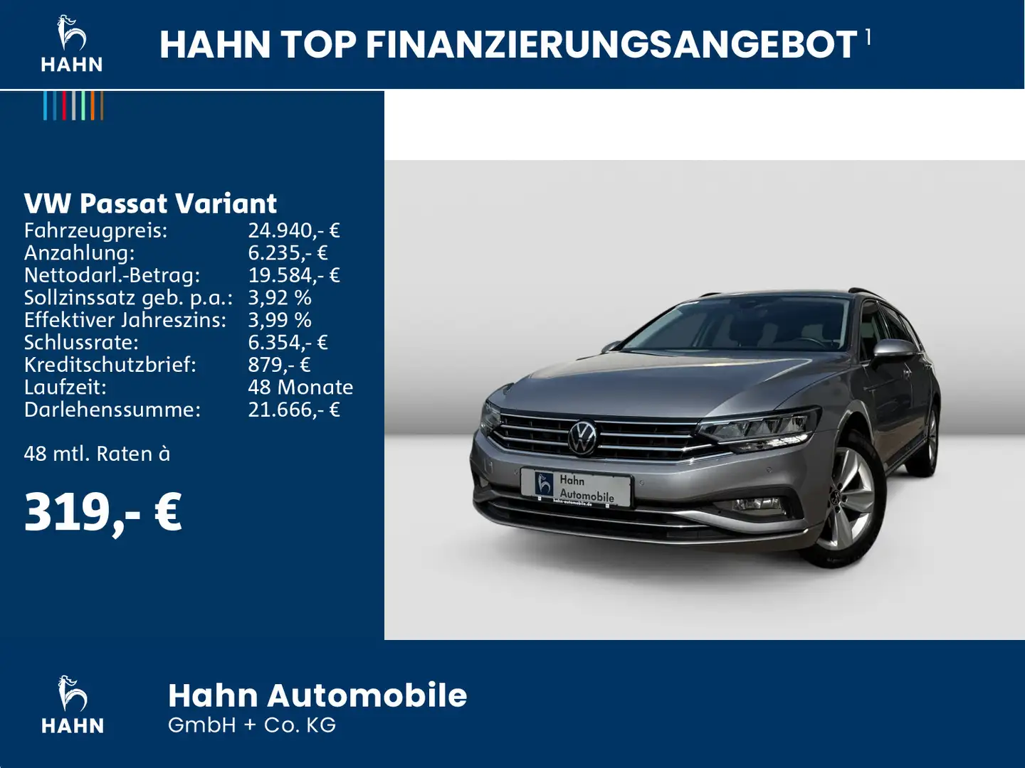 Volkswagen Passat Variant Business 2.0TDI DSG NAVI ACC AHK Silber - 2