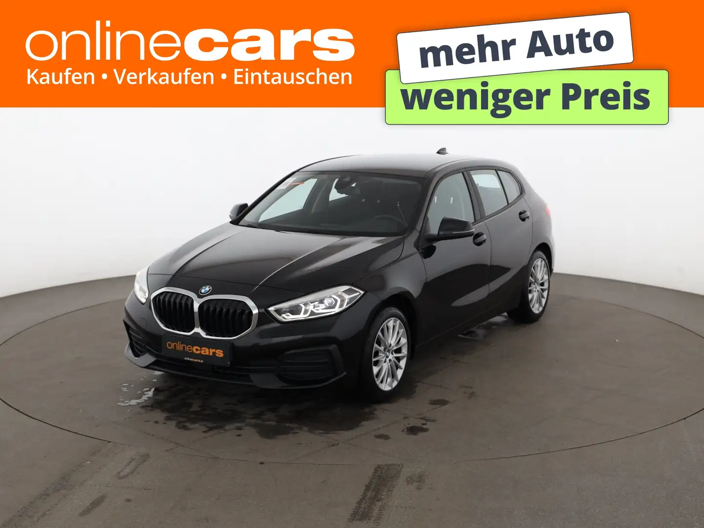 BMW 118 i Limousine Advantage Aut LED NAVI R-CAM TEMP Schwarz - 1