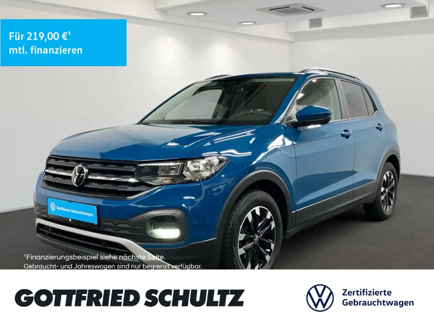 Volkswagen T-Cross 1.0 TSI DSG NAV SHZ KLIMAAUT PDCvo&hi Blau - 1