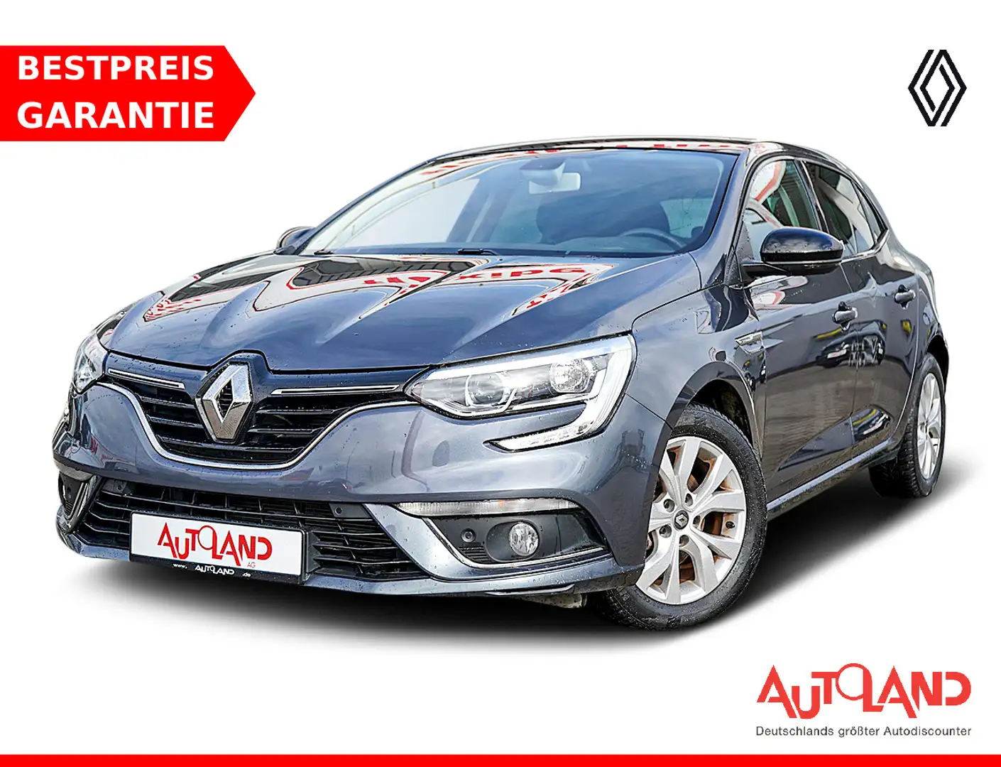 Renault Megane 1.3 TCE Limited Navi Kamera Tempomat PDC Grau - 1