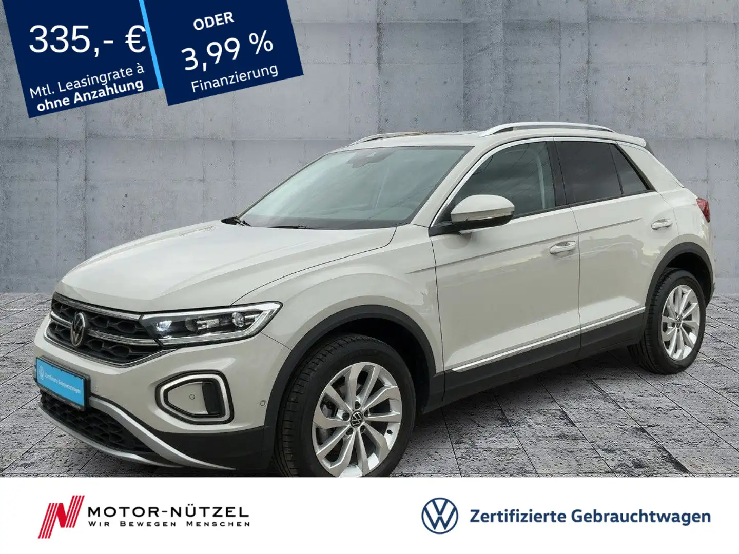 Volkswagen T-Roc 2.0 TDI STYLE 5JG+LEDplus+NAVI+AHK+PANO+17 Grau - 1
