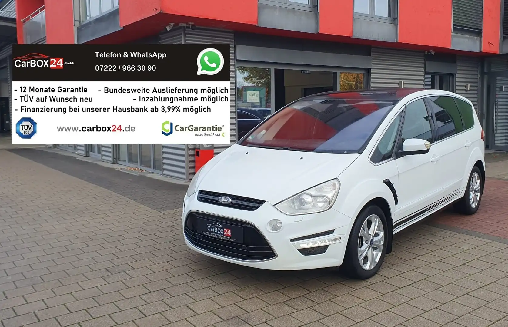Ford S-Max Titanium, AHK, TÜV+Service NEU Weiß - 1