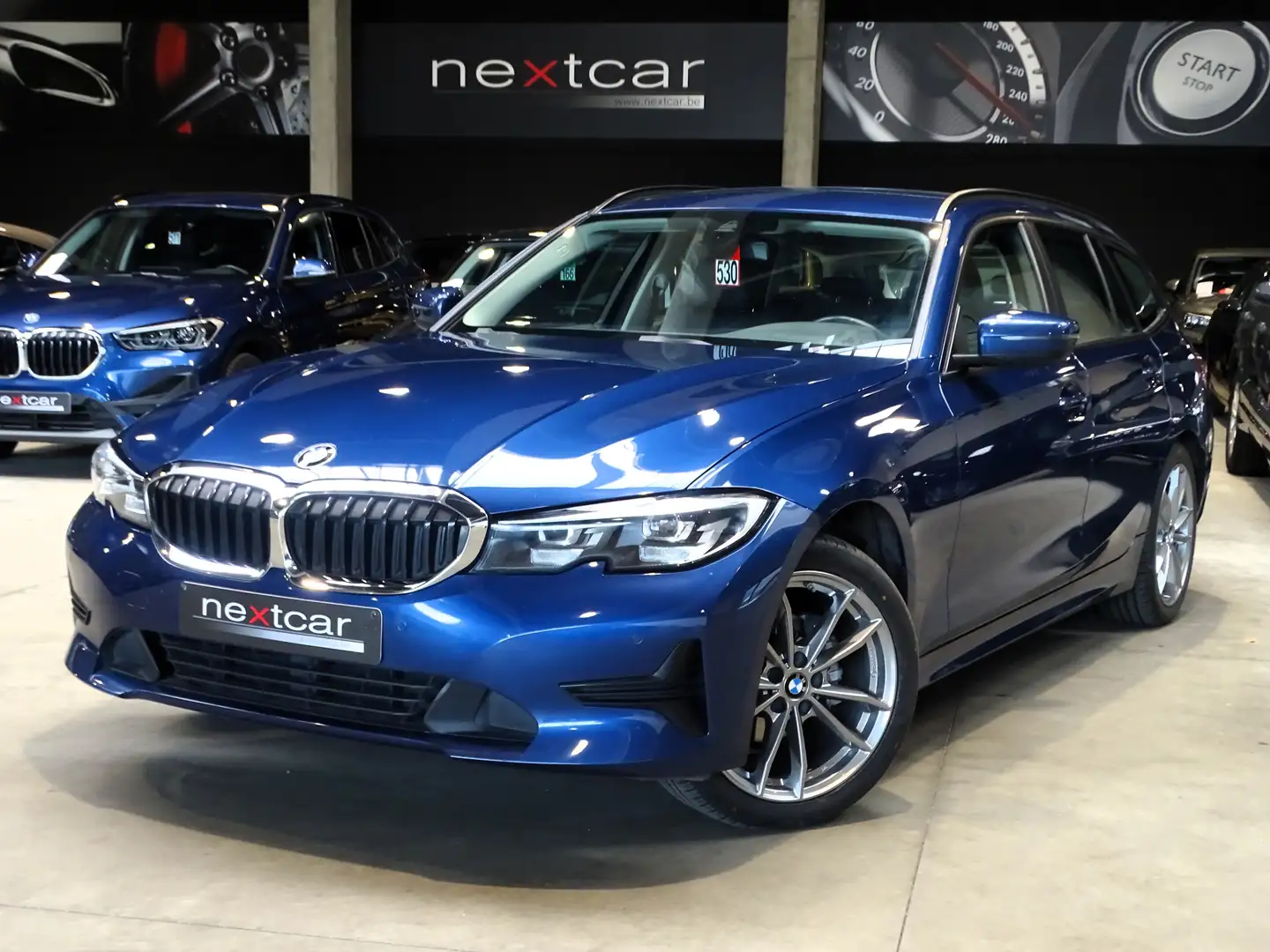 BMW 316 dA Touring G21 *LED-CUIR SPORT-NAVI-17"-PARKING* Blauw - 1