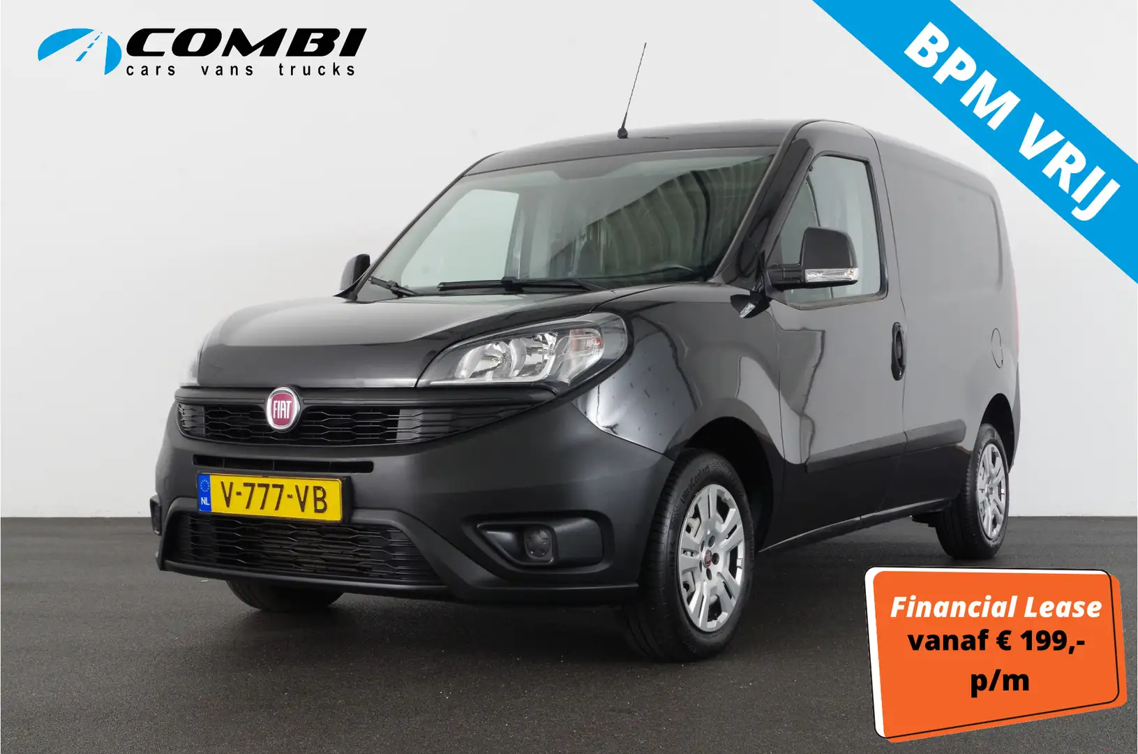 Fiat Doblo Cargo 1.3 MJ L1H1 Actual Schuifdeur / Bluetooth Noir - 1