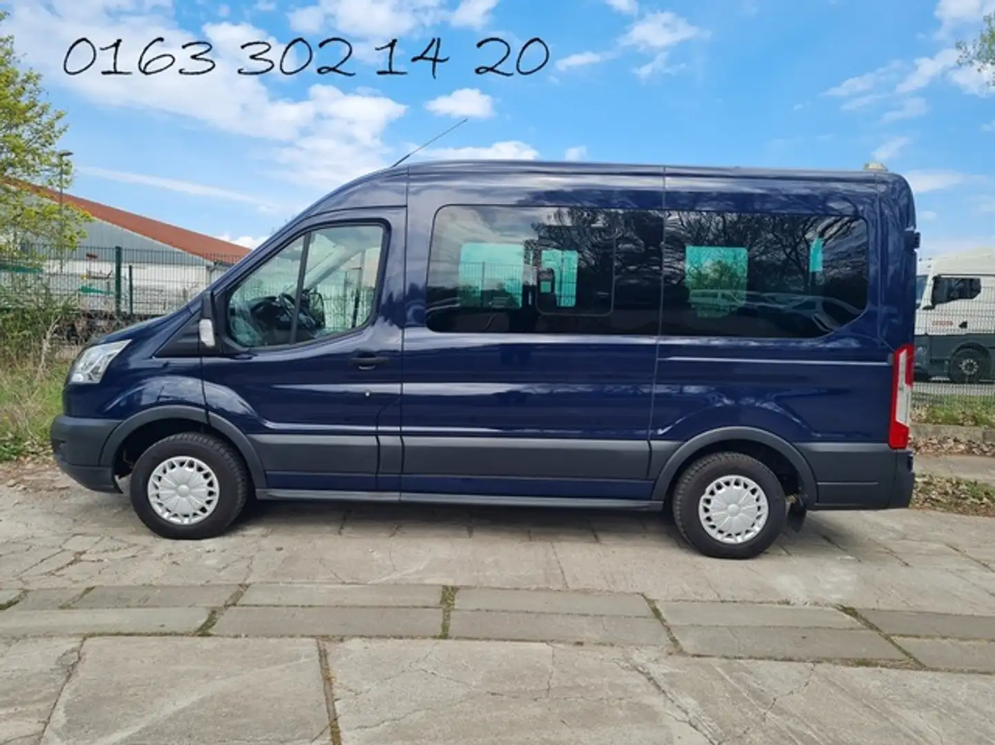 Ford Transit HOCHDACH + 8SITZE+KLIMA+ STANDHZG+ RAMPE Blauw - 2