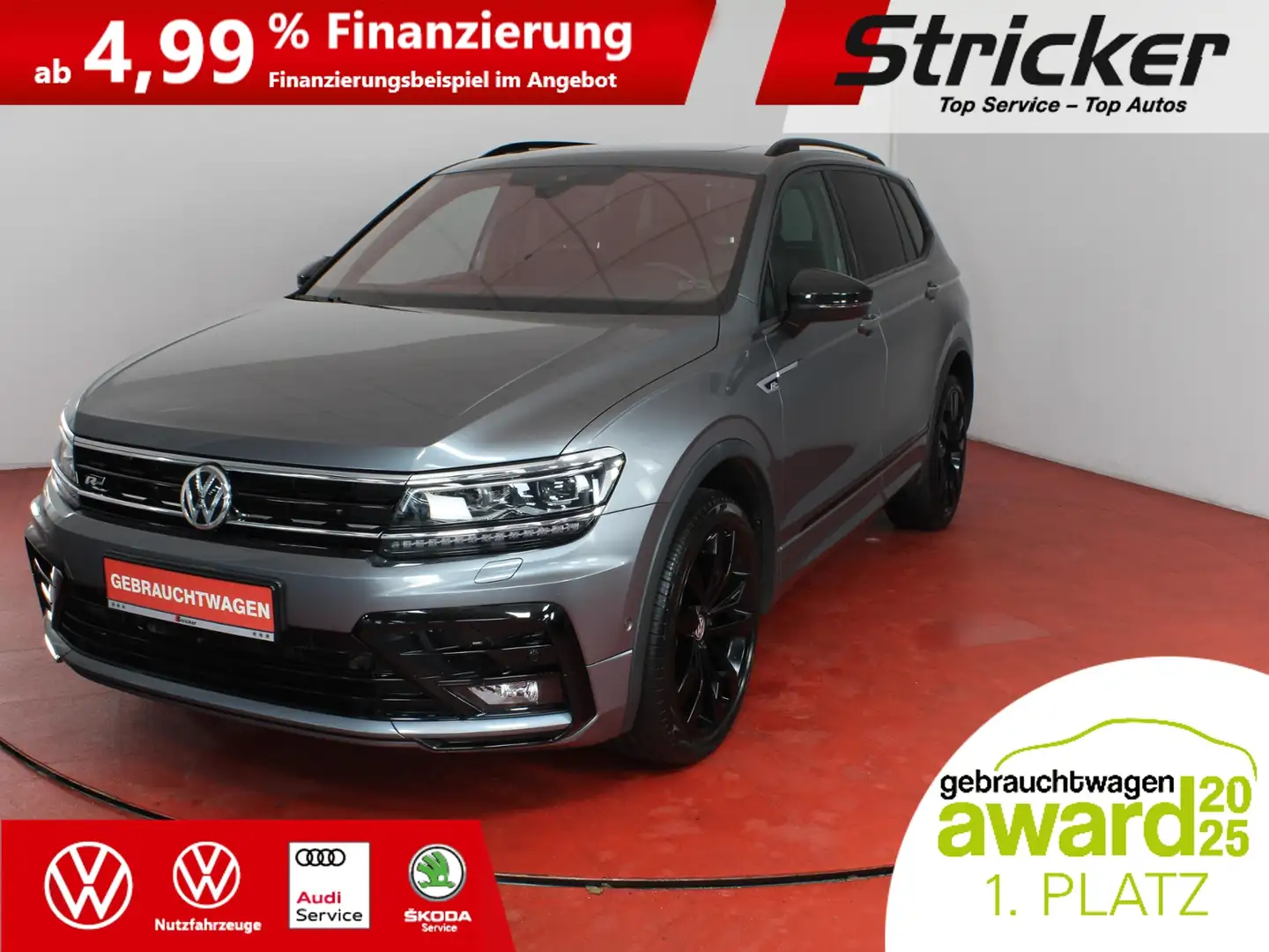 Volkswagen Tiguan Allspace R-Line Black Style 2.0TDI DSG 368,-ohne Anzahlung Grau - 1
