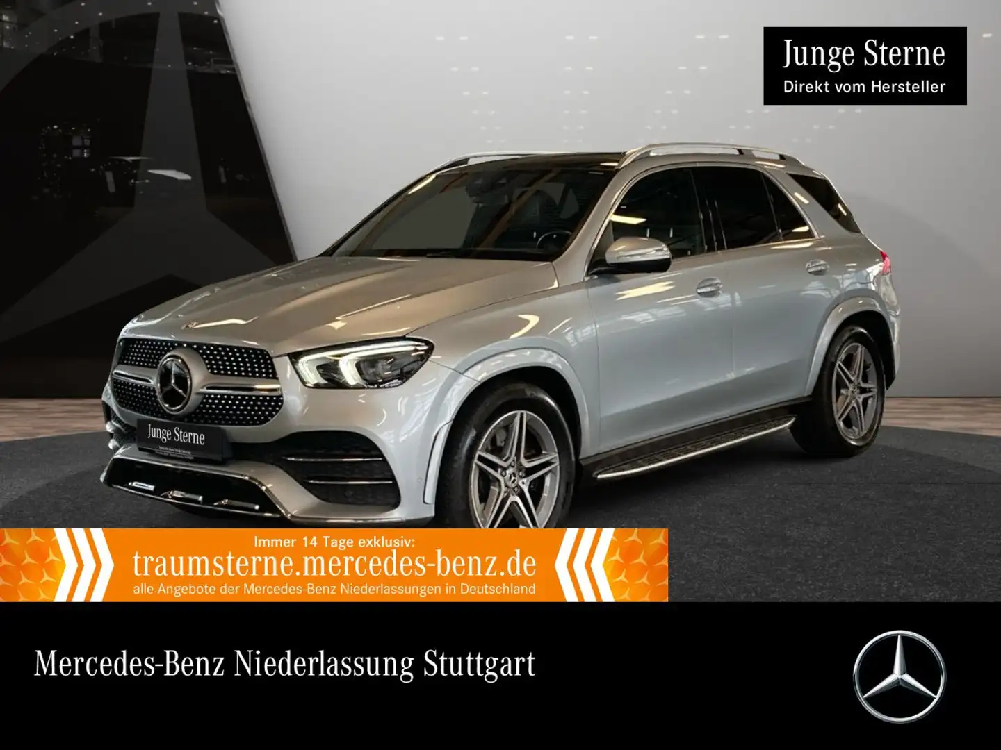 Mercedes-Benz GLE 350 de 4M AMG+EXCLUSIVE+PANO+360+LED+FAHRASS Argent - 1