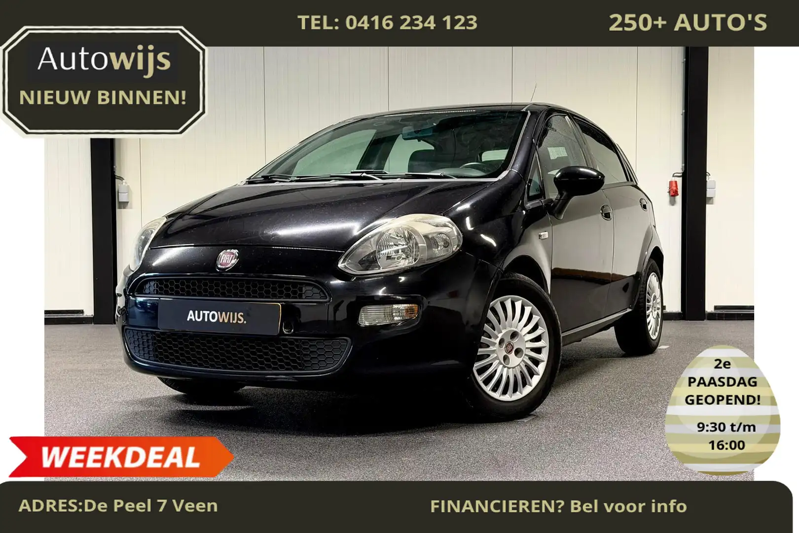 Fiat Punto Evo 0.9 TwinAir Lounge|NL AUTO|Airco|APK 5-2026|(Zie f Schwarz - 1
