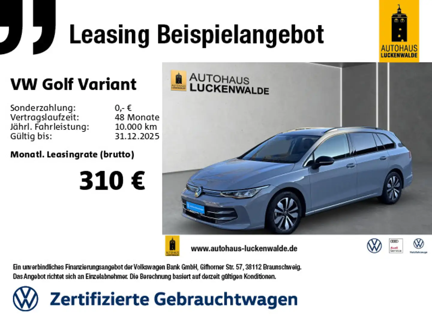 Volkswagen Golf Variant Golf VIII Variant 1.5 eTSI Goal DSG *StdHz*AHK* Gris - 1
