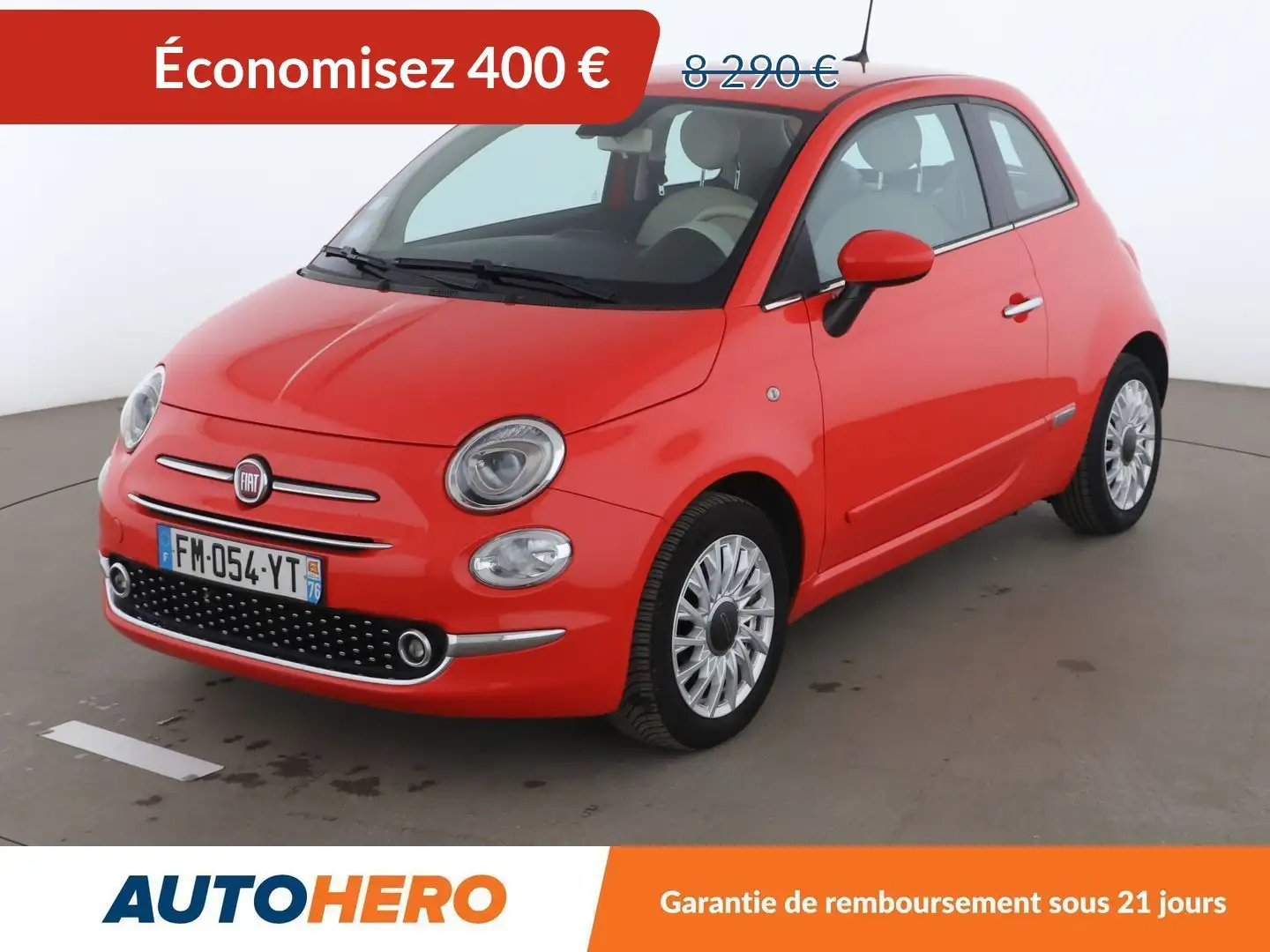 Fiat 500 1.2 Lounge Rouge - 1
