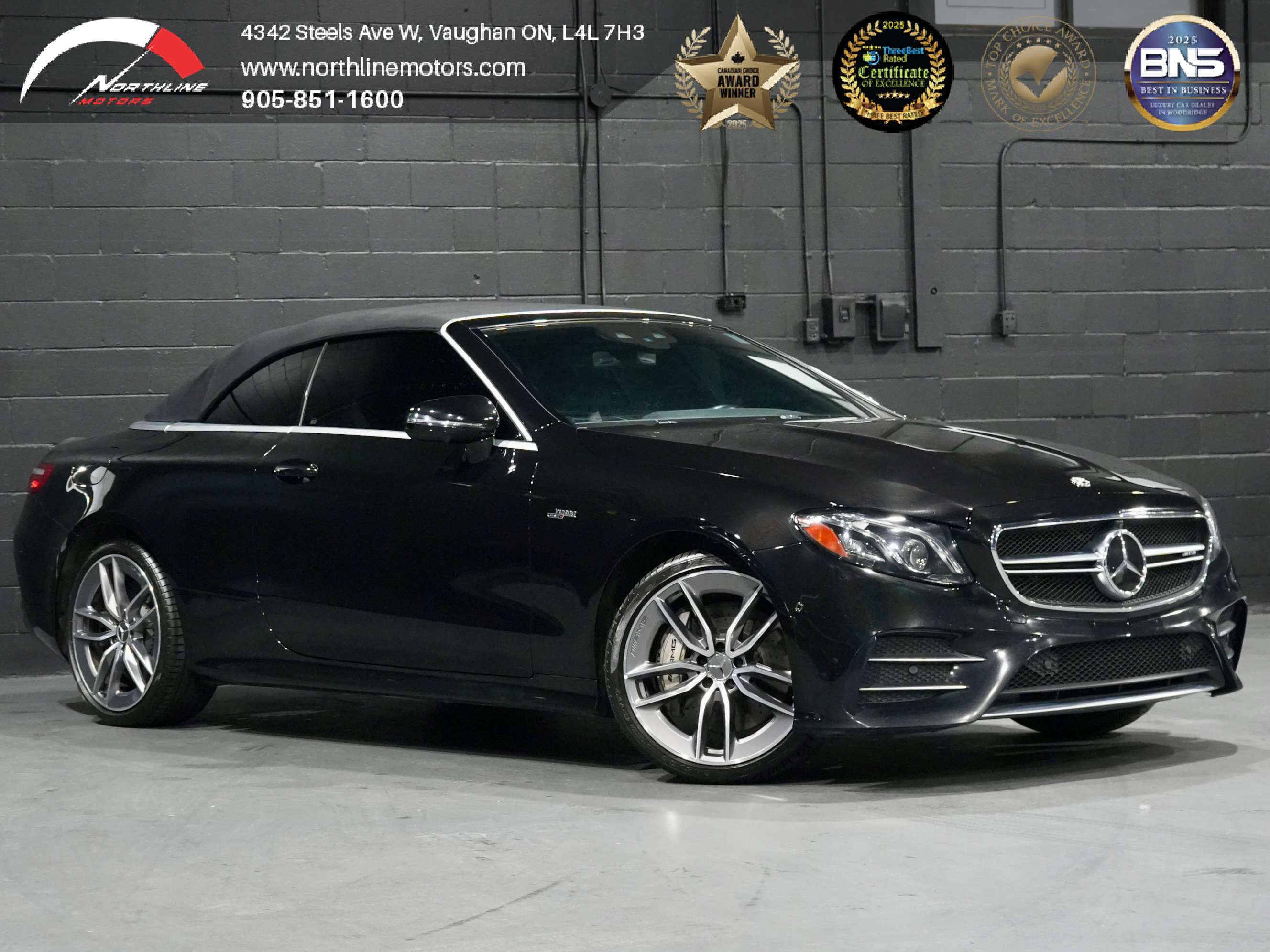 Black 2019 Mercedes-Benz E-Class AMG E 53 Cabriolet 4MATIC+ Convertible All-Wheel Drive Automatic
