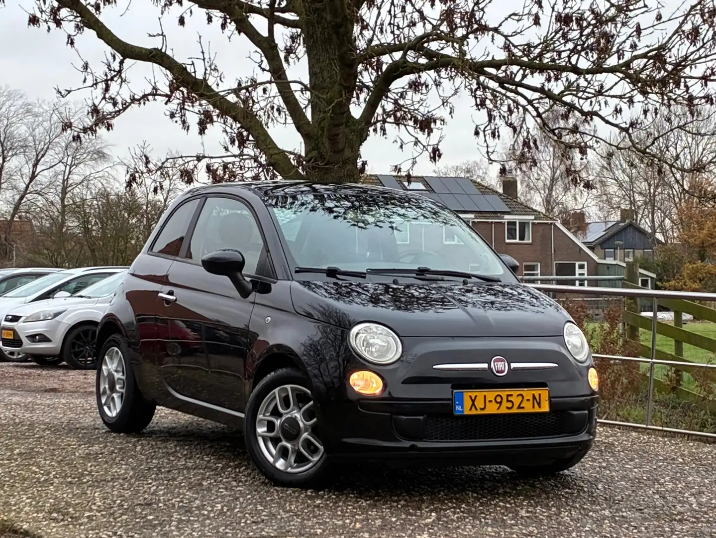 Fiat 500 1.2 Lounge | Half leder + Airco nu € 3.975,-!!! Schwarz - 1